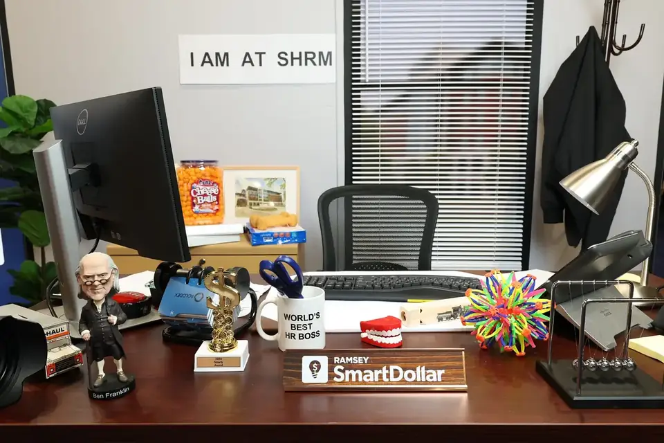 The Michael Scott office-inspired SmartDollar booth at SHRM